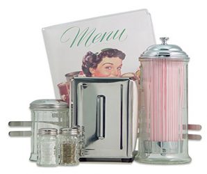 retro 50s style diner tableware set