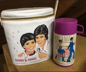 vintage donnie and marie 70s lunchbox with thermos